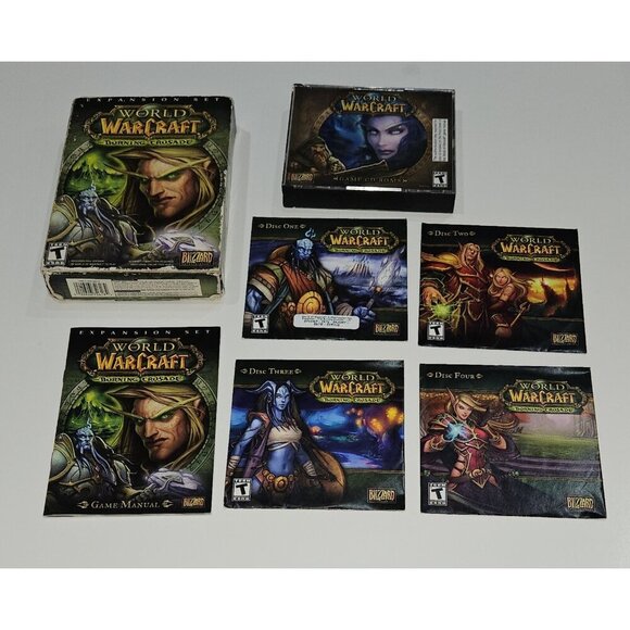 READ World of Warcraft Game CD ROMS 2004 Burning Crusade Expansion Set Lot READ - Picture 1 of 16